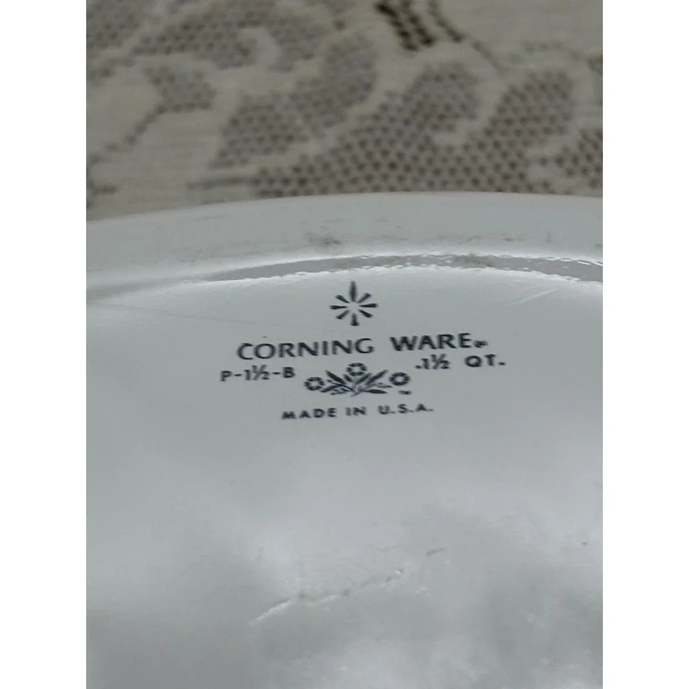 Vintage Corning Ware Blue Cornflower Casserole Set P-10-B 9.5in &‎ P-43-B 7in